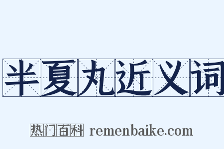 半夏丸近义词是什么意思的图片